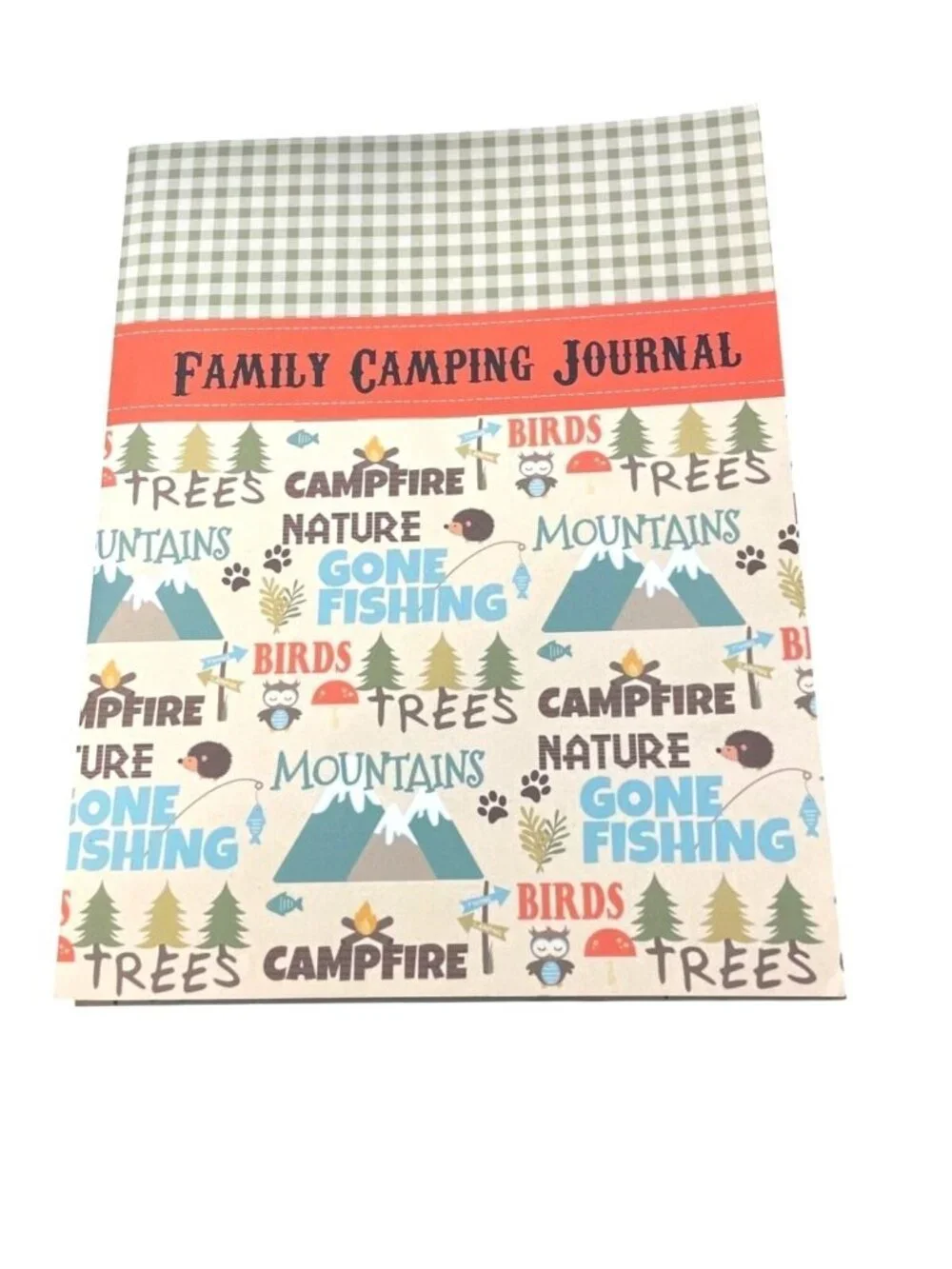 Family Camping Journal Notebook With Nature & Campfire Themed Cover Outdoor Book